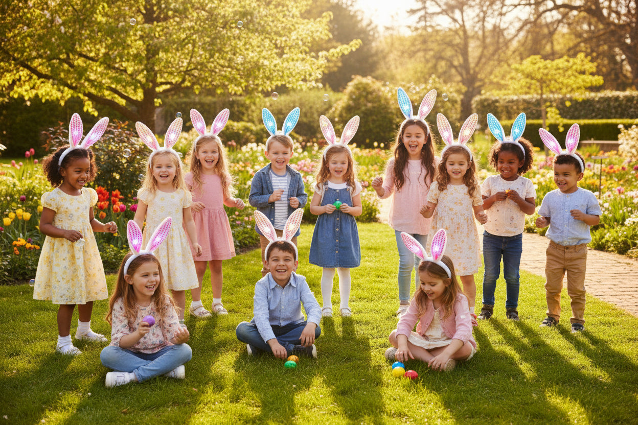 Serre-Tête Oreilles Lapin Lumineux | Accessoire de Pâques pour enfants ET adultes