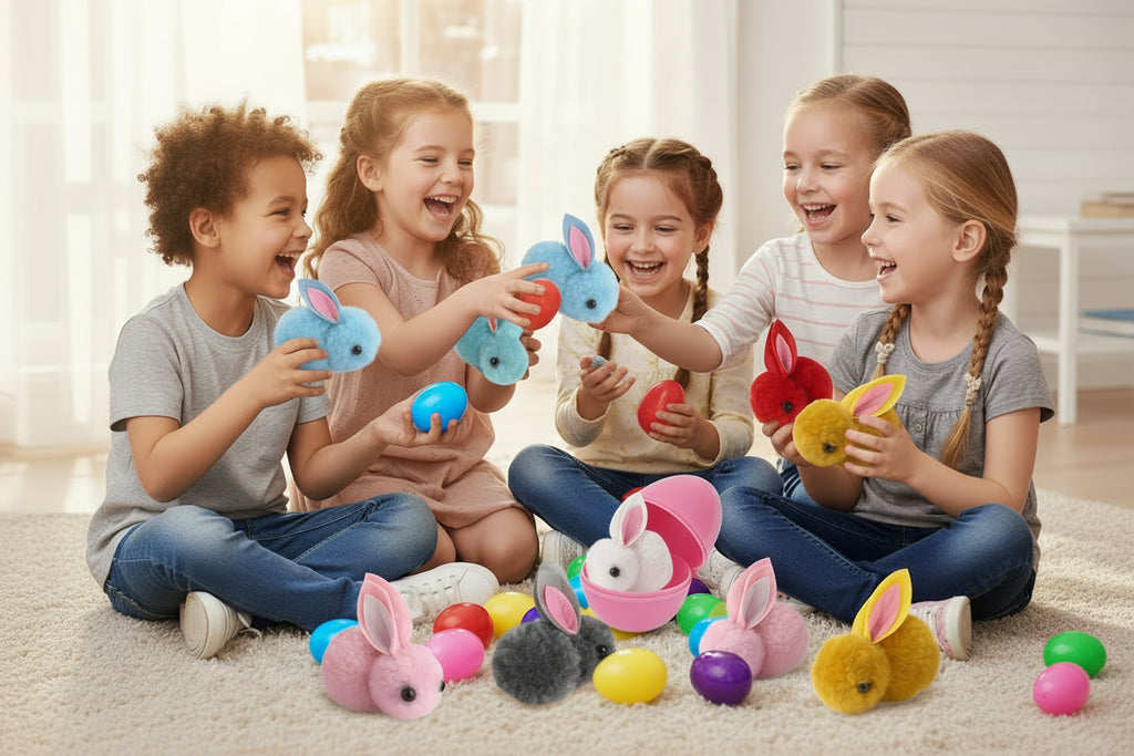 Œuf de Pâques Surprise avec Lapin à fourrure | Adoptez un nouveau compagnon ! | Cadeau Jouet Lapin Fête Pâques