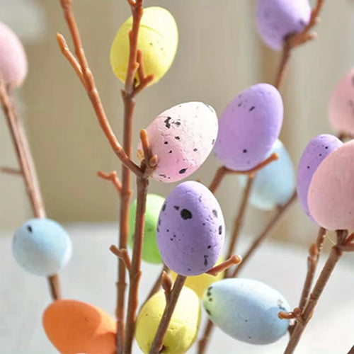 Branche Décorative Œufs de Pâques Colorés | Décoration Table Maison Printemps | Production limité