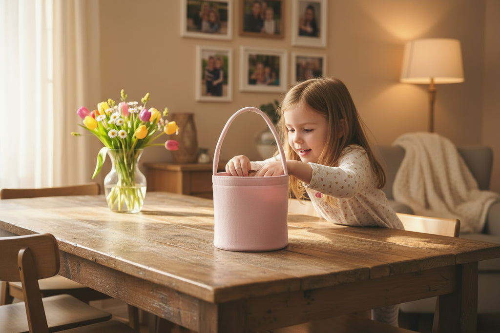 Panier de Pâques Oreilles Lapin | Sac Chasse aux Œufs pour Enfants | Fête de Pâques