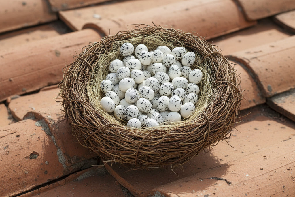Nid de Pâques Décoratif en Osier avec Œufs Colorés | Décoration Maison & Jardin