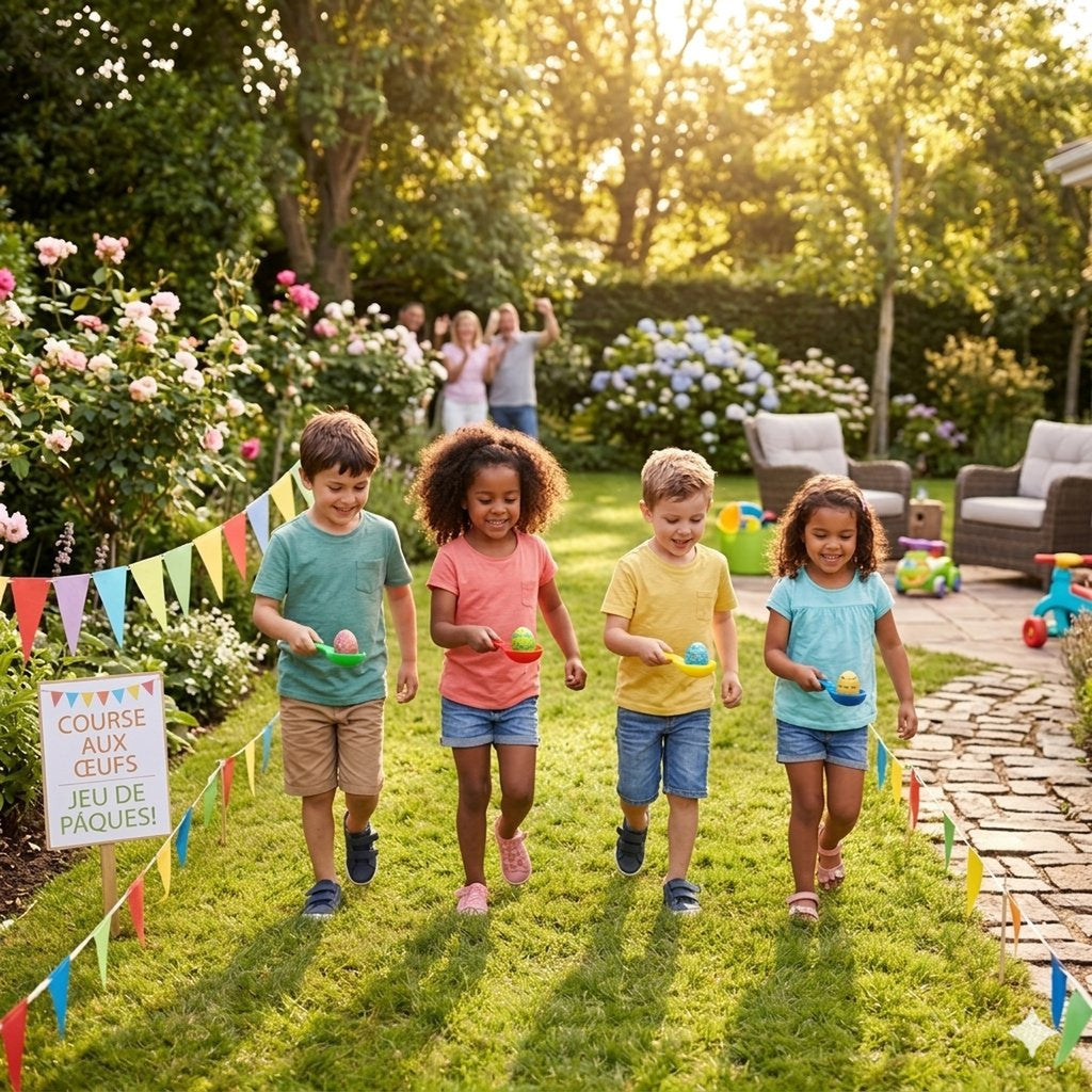 La Course aux Œufs de Pâques | Jeu d'Équilibre pour Enfant | Activité en Extérieur